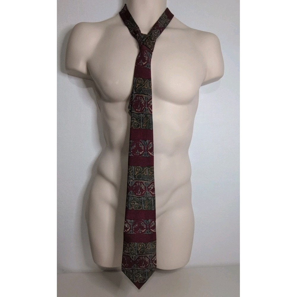 Vintage Chaps Ralph Lauren Mens 100% Silk‎ Necktie Multicolored Made in USA